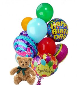 Teddy Bear & 12 Balloons