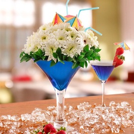 Floral Blue Cocktail