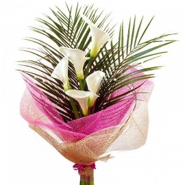 Callas & Palm Branches Bouquet