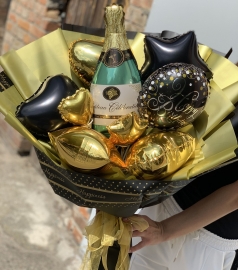 Champagne &  Balloons bouquet