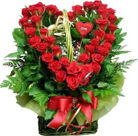 Elegant Heart-shaped Roses