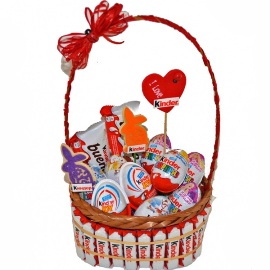 Gift Basket of 55 Kinder Chocolates