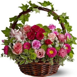 Victorian Flower Garden Basket
