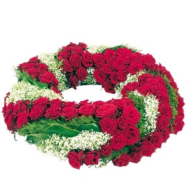 Wreath of Red Roses